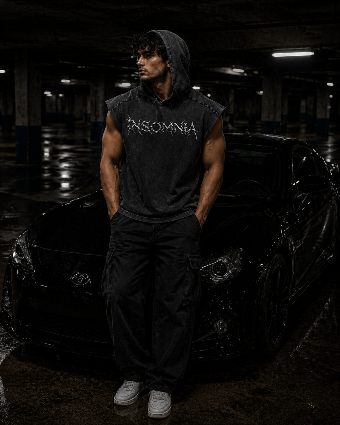 Insomnia sleeveless hoodie