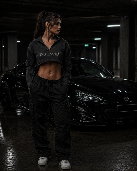 Insomnia cropped hoodie